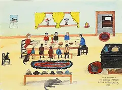 Irene E. McCaugherty, Mrs. Garret's The Evening Prayer, 1993, watercolour and ink on paper