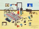 Irene E. McCaugherty, Homestead Memories [Lights Out], 1993, watercolour and ink on paper