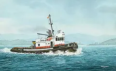 Kenneth Samuelson, Entering the Straits, watercolour on paper