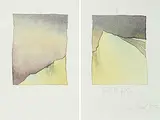 Robert William Sinclair, Folded Rise [Diptych], 1982, watercolour on paper