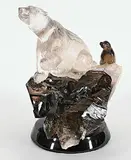 Lyle Sopel, Risky Business, quartz and obsidian sculpture