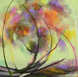 Claude Tremblay, Tempete Automnale, oil on canvas