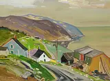 Louis Tremblay, Port au Persil, oil on canvas