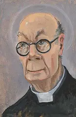 John Davenall Turner, Untitled - The Minister, oil on paper board