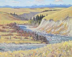John Davenall Turner, Jumping Pound Creek, oil on canvas