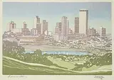 George Weber, Edmonton, 1972, colour silkscreen on paper