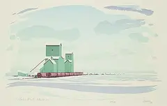 George Weber, Prairie Winter, Alberta #2 #27/40, 1988, colour silkscreen on paper