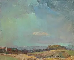 Gustav Oswald Weisman, Shifting Weather, oil on paper board
