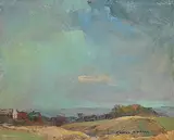 Gustav Oswald Weisman, Shifting Weather, oil on paper board