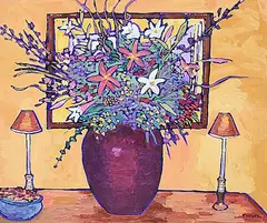 Pam Weber, To Wake and Be Happy Again, acrylic on wood board