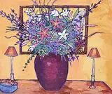 Pam Weber, To Wake and Be Happy Again, acrylic on wood board