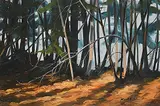 Karl E. Wood, Fall - Dollarton, oil on wood board