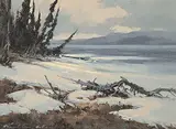 Karl E. Wood, Marsh Lake - Yukon Territory, oil on canvas board