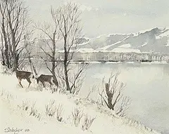 Susan Woolgar, Untitled - A Winter Wander, 1980, watercolour on paper