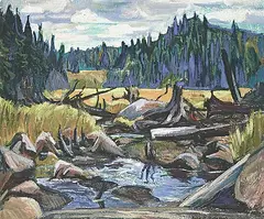 Robert Bateman, Untitled - Algonquin Park, oil on paper board