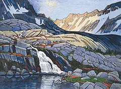 Nicholas J. Bott, Spring Run Off, Cronin Mountains, oil on canvas