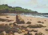 Horace Champagne, Mavillette Beach, Nova Scotia, July 1/82, 1982, pastel on paper