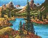 Rod Charlesworth, Bow Valley Blue, oil on canvas