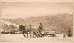 Frederick Simpson Coburn, The Last Load, colour etching on paper