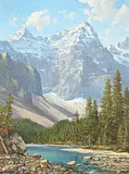 Duncan MacKinnon Crockford, Mt. Bowlen, The Valley of the Ten Peaks, Moraine Lake, Alberta