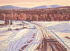 William Duma, Melting Snow, oil on canvas