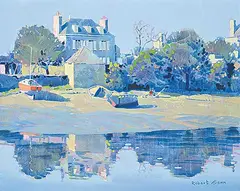 Robert Genn, Along the River at Pont L'Abbe, Brittany, acrylic on canvas