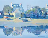 Robert Genn, Along the River at Pont L'Abbe, Brittany, acrylic on canvas