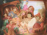 Francine Gravel, Les Sons d'une Cite, oil on canvas
