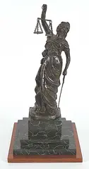 Steve Hoar, Blind Justice #5/90, bronze sculpture