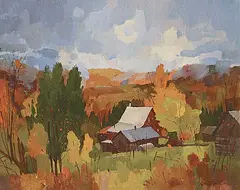 D. Mackay Houstoun, Gentle Rain - Hill Farm, 1980, oil on canvas