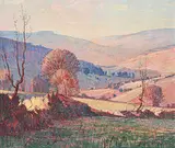 Alfred Crocker Leighton, Looking Towards Charmouth, England, oil on canvas