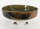 Luke Orton Lindoe, Untitled - Elevated Forest Bowl, partially glazed ceramic