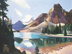 Kenneth Lochhead, Mt.Assiniboine Reflection, 1999, oil on canvas
