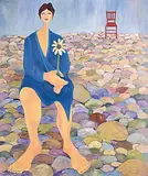 Audrey Mabee, On the Rocks, oil on canvas