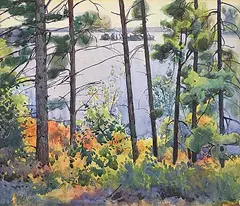 Walter J. Phillips, Lake of the Woods, watercolour on paper