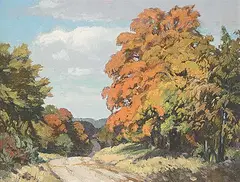 Herbert Sidney Palmer, The Road to Belfountain, Ontario, oil on canvas board