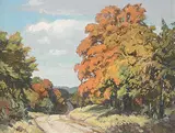 Herbert Sidney Palmer, The Road to Belfountain, Ontario, oil on canvas board
