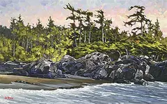 Graeme Shaw, Wild Shore, Tofino, 2018, oil on canvas