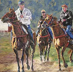 Jody Skinner, Untitled - The Outriders, oil on canvas