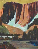 H. William Townsend, Century Sam Lake, B.C., oil on wood board