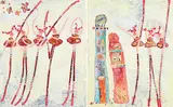 Caroline Benchetrit, The Delano I + II [Diptych], mixed media on canvas