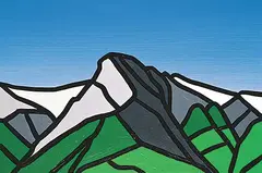 Jason Carter, Loder Peak, 2013, acrylic on canvas