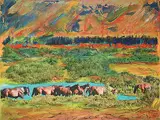 Maureen Enns, At the End of the Day, 2008, mixed media on canvas