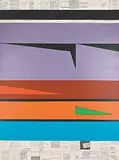 William J. McCarroll, What's Pointed in One Direction and Headed in the Other, 2015, acrylic and collage on canvas