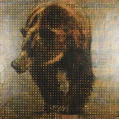 Les Thomas, Grizzly #313, encaustic on wood board