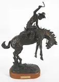 Clifton Roy Cheek, The Bronc Buster #10/20, bronze sculpture