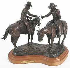 Clifton Roy Cheek, Good Friends #3/30, bronze sculpture