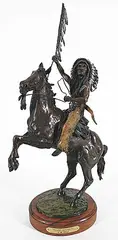 Clifton Roy Cheek, Plains Monarch #5/50, bronze sculpture
