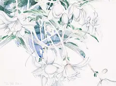 Edward William Godwin, Rocks, Flowers, Scissors, Loose Goose, Tightened, watercolour on paper