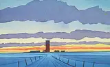 Robert Newton Hurley, Untitled - Elevators at Dawn